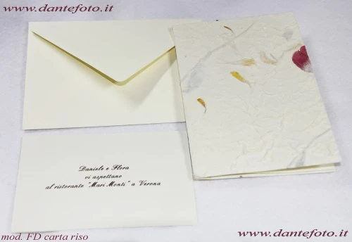 partecipazione matrimonio carta riso